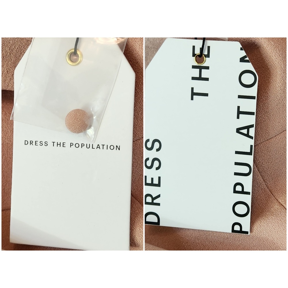 Dress the Population Valerie Blush Pink Mesh Sheath Midi Dress Womens M NWT NEW - Picture 7 of 9